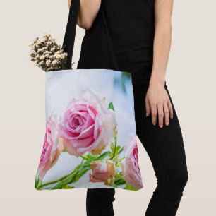 Bolsa Tote Flor bonita do rosa do rosa no jardim