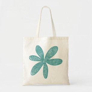 Bolsa Tote Flor bonito - verde do oceano