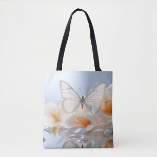 Bolsa Tote Flor-Borboleta Natureza Serena Tranquil