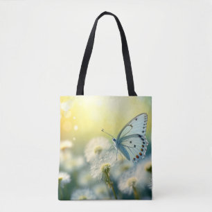 Bolsa Tote Flor-Borboleta Natureza Serena Tranquil