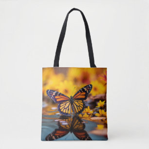 Bolsa Tote Flor-Borboleta Natureza Serena Tranquil
