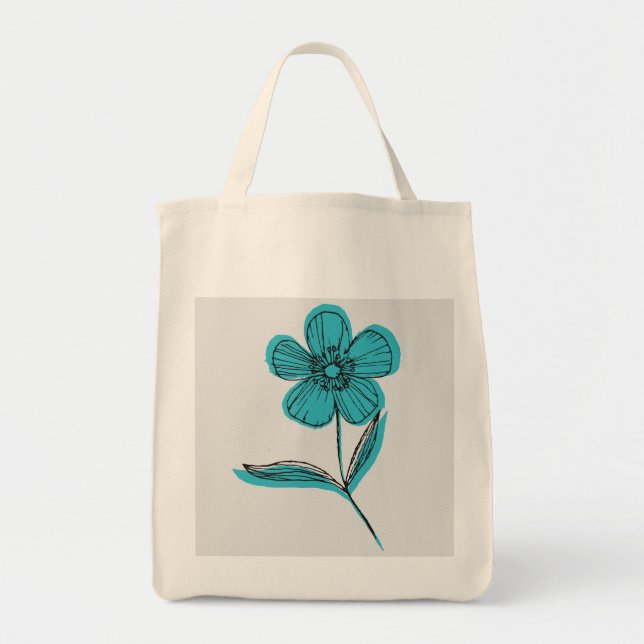 Bolsa Tote flor botânica (Frente)