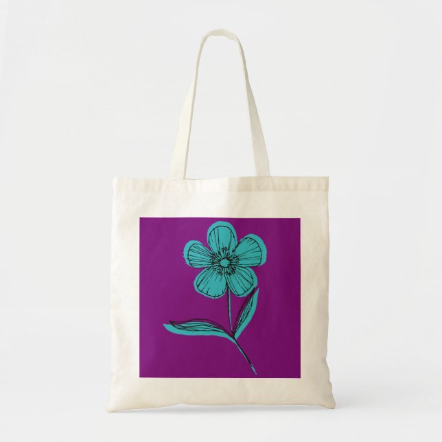 Bolsa Tote flor botânica (Frente)