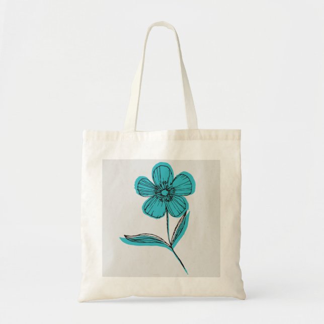 Bolsa Tote flor botânica (Frente)