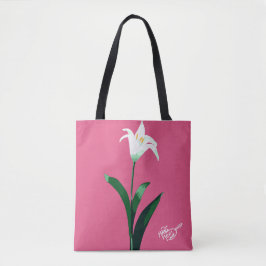 Bolsa Tote flor branca