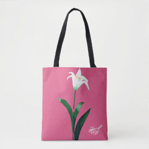 Bolsa Tote flor branca