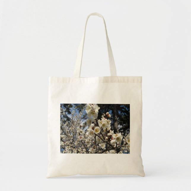 Bolsa Tote Flor branco de cereja / Sakura / ク サ(桜) (Frente)