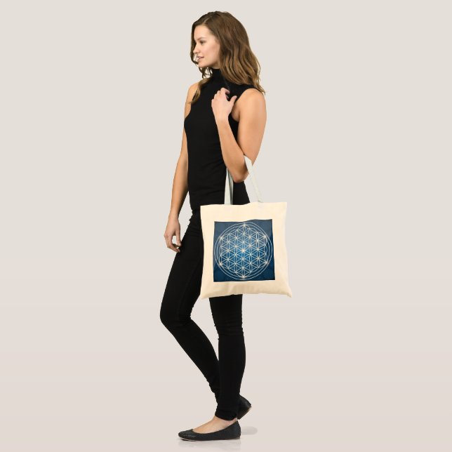 Bolsa Tote Flor brilhante da vida (Frente (modelo))