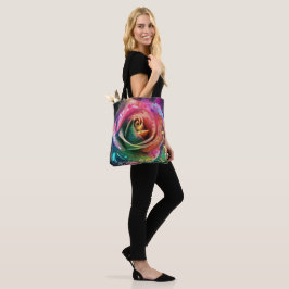 Bolsa Tote Flor Celestial: Rosa de Alienígena