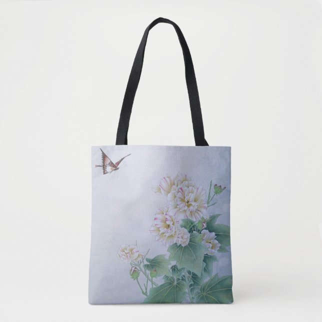 Bolsa Tote Flor Chinês com Borboleta (Frente)