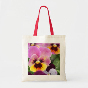 Bolsa Tote Flor cor-de-rosa e amarelo