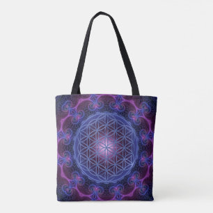 Bolsa Tote Flor Da Vida - Fractal Mandala Square II