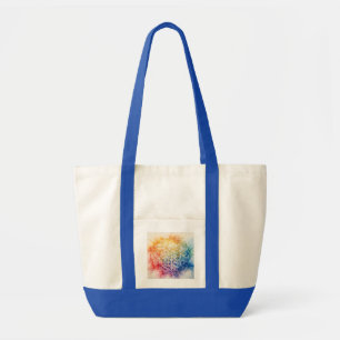 Bolsa Tote Flor da Vida - Pintura em Aquarela