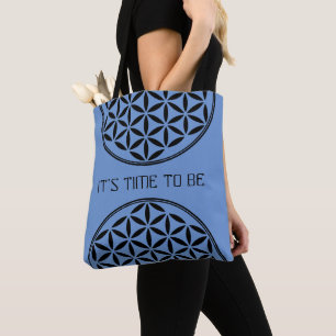 Bolsa Tote FLOR DA VIDA - Símbolo de Geometria Sagrado cheio 