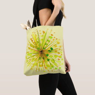 Bolsa Tote Flor dandelion de flor silvestre amarela