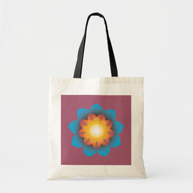 Bolsa Tote flor de 9-Point Lotus (Frente)