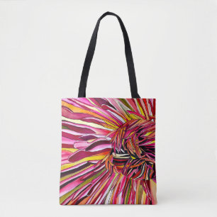 Bolsa Tote Flor de aquarelas de crisântemos