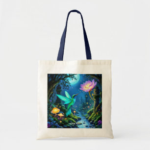 Bolsa Tote Flor de Ave Verde Fantasy