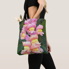 Bolsa Tote Flor de Boca de Leão Rosa e Amarela