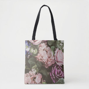 Bolsa Tote Flor de buquê, filtro de safra, belo grupo de trás
