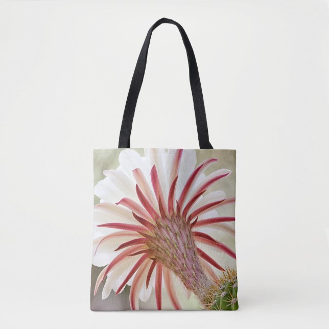 Bolsa Tote Flor de cacto florescente à noite (Frente)