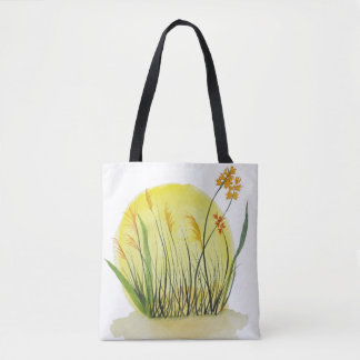 Bolsa Tote Flor de Campo Original & Natureza da Grama da Prad