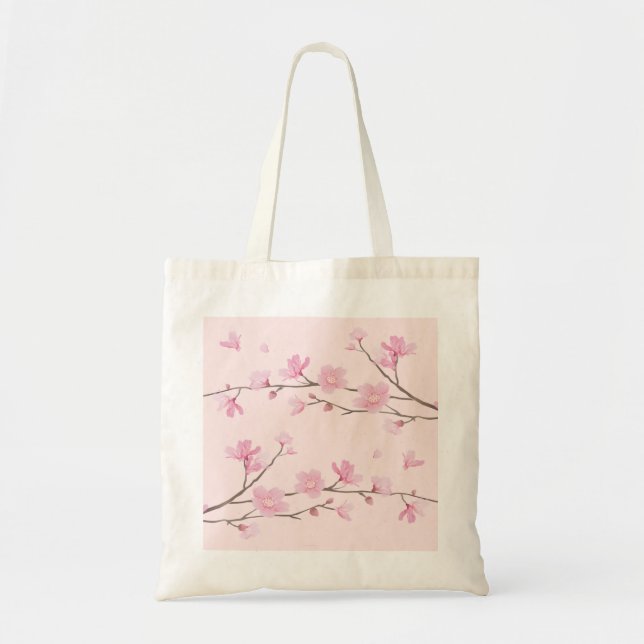 Bolsa Tote Flor de Cereja - Rosa (Frente)