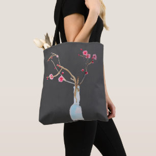 Bolsa Tote Flor de cereja rosa com sakura