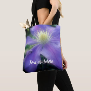 Bolsa Tote Flor de Clematis Puro Suave Personalizado