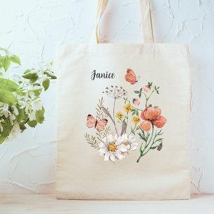 Bolsa Tote Flor de Flor Botânico Personalizado
