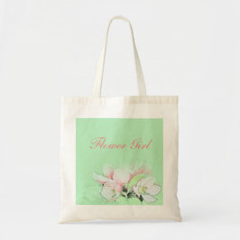 Bolsa Tote Flor de flor rosa bonito de maçã