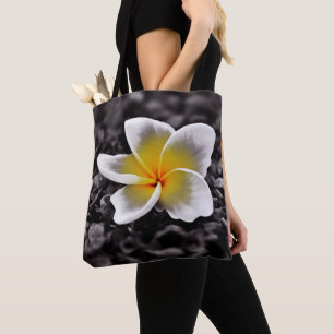 Bolsa Tote Flor de Havaí do Frangipani do Plumeria