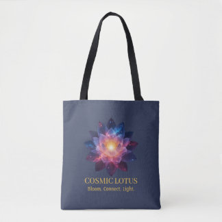 Bolsa Tote Flor de Lótus Cósmica | Energia da Florada da Galá