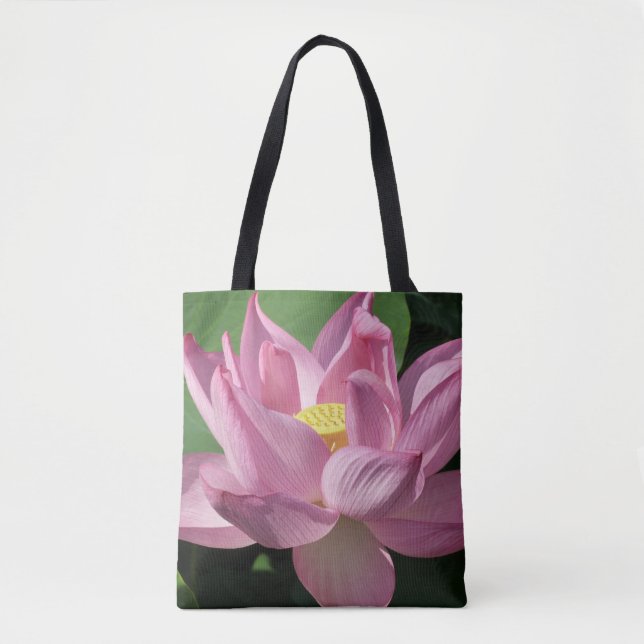 Bolsa Tote Flor de Lótus Rosa IV (Frente)