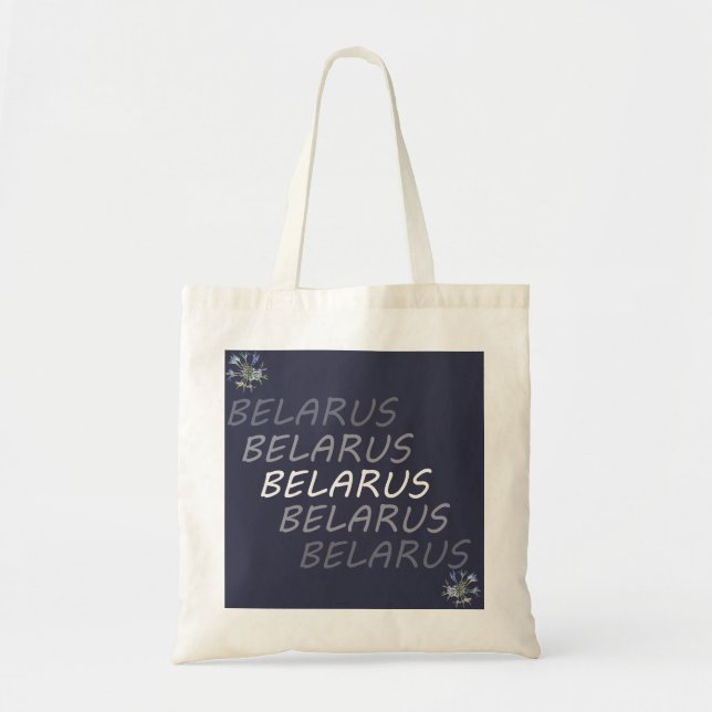 Bolsa Tote Flor de Milho Nacional da Bielorrússia (Frente)