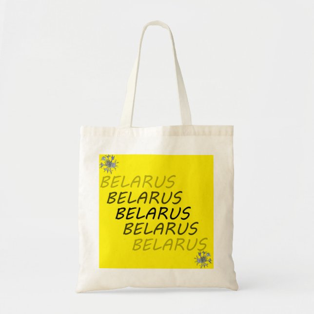 Bolsa Tote Flor de Milho Nacional da Bielorrússia (Frente)