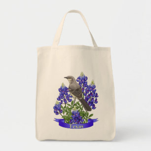 Bolsa Tote Flor de Mockingbird e Bluebonnet, estado do Texas