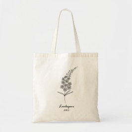 Bolsa Tote Flor de Nascimento de Julho | Delphinium