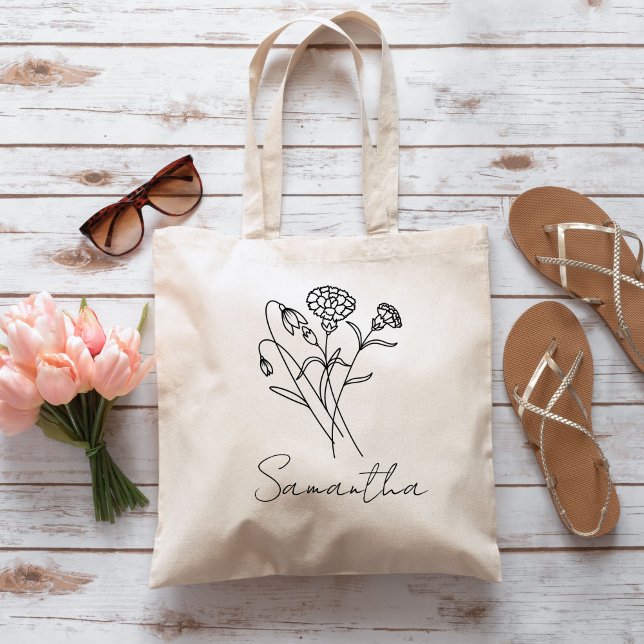 Bolsa Tote Flor de Nascimento Personalizada com Proposta de N (Criador carregado)
