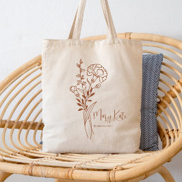 Bolsa Tote Flor de Nascimento Personalizada de Janeiro Botâni