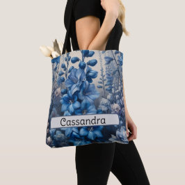 Bolsa Tote Flor de Nascimento Personalizada Larkspur Julho