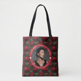 Bolsa Tote Flor de Peônia Fofa Aniversário da Filha