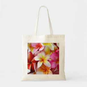 Bolsa Tote Flor de Plumeria Mistura, Amarelo-Rosa