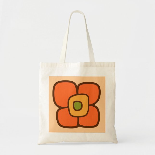 Bolsa Tote Flor de Primavera Retro (Frente)