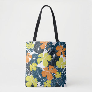 Bolsa Tote Flor de primavera: Textura Floral Vintage