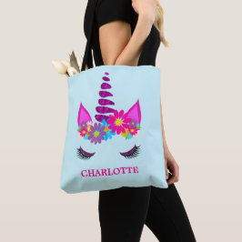Bolsa Tote Flor de Unicórnio Super Bonita, Girassol Personali