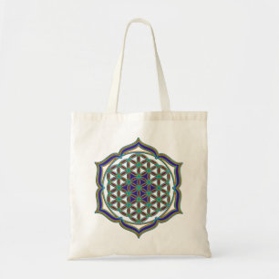 Bolsa Tote Flor De Vida / Blume des Lebens - Lotus Contour
