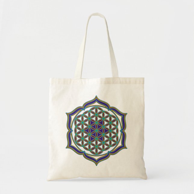 Bolsa Tote Flor De Vida / Blume des Lebens - Lotus Contour (Frente)
