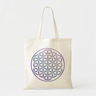 Bolsa Tote Flor de Vida / Blume des Lebens - violeta de selo