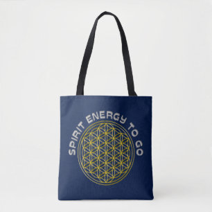 Bolsa Tote Flor de Vida - energia espiritual para levar